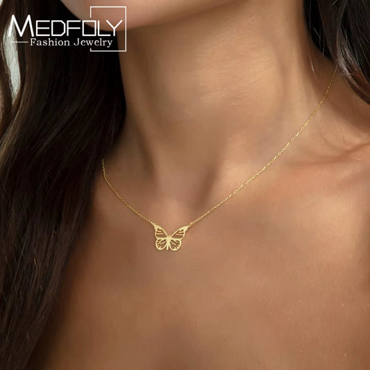 Golden Flutter Butterfly Necklace – Effortless Elegance, Everyday Magic